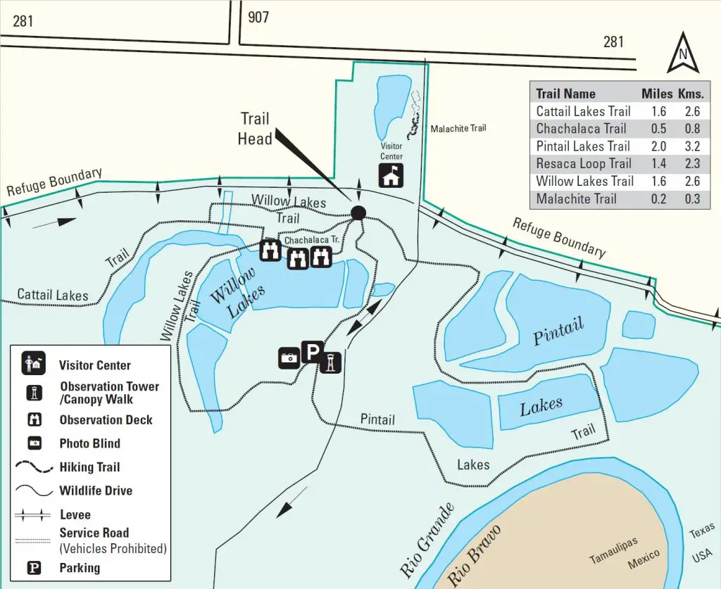 Santa Ana NWR Trail Map